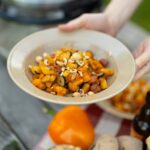 Groentestoofje met Merguez en geroosterde hazelnoten